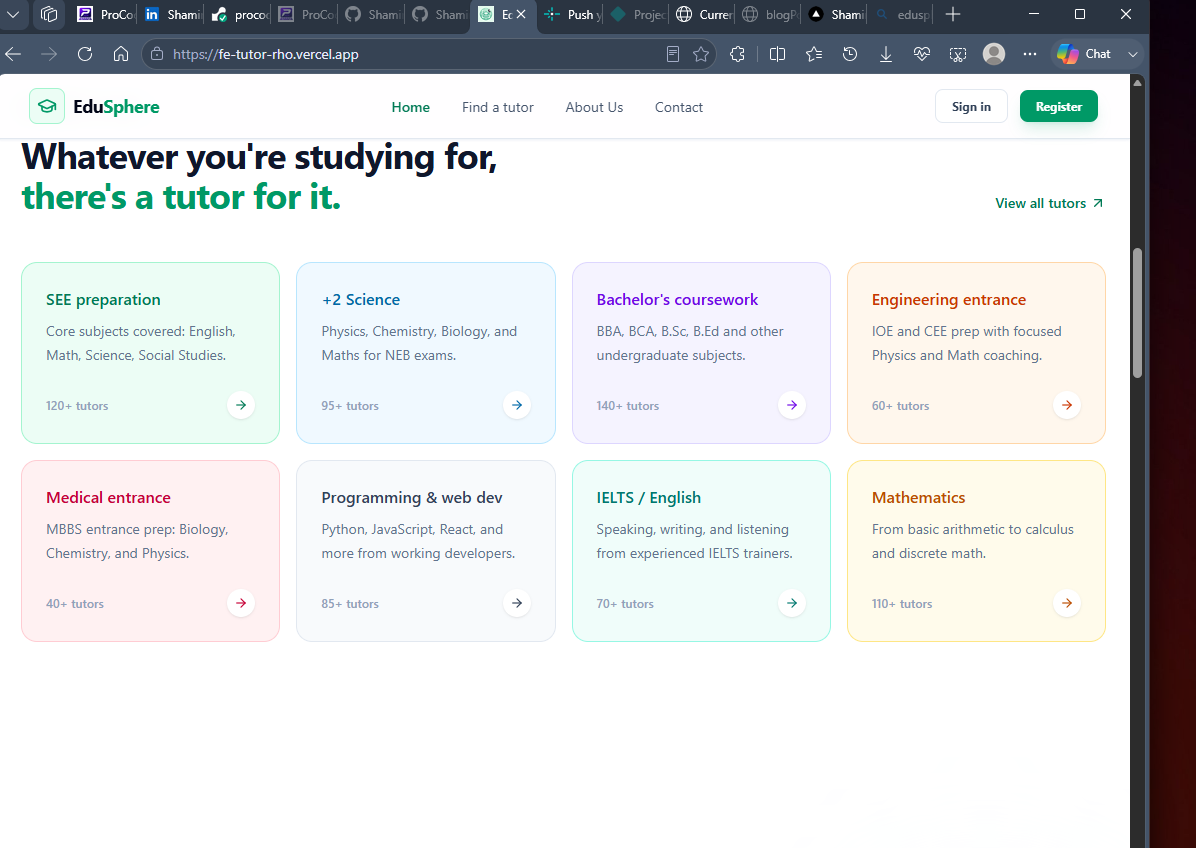 EduSphere Tutor Workspace